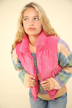 Load image into Gallery viewer, Our Best Bet Padded Corduroy Puffer Vest in Pink