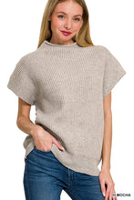 Load image into Gallery viewer, Cozy Conversations Mock Neck Sweater in H Mocha