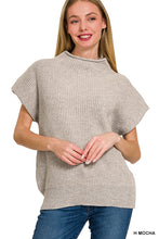 Load image into Gallery viewer, Cozy Conversations Mock Neck Sweater in H Mocha