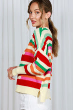 Load image into Gallery viewer, Never Gets Old Color Block Crochet Sweater