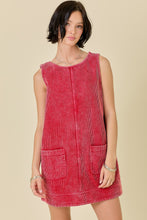 Load image into Gallery viewer, Holiday Feelings Corduroy Sleeveless Mini Dress