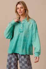 Load image into Gallery viewer, Dancing in the Flames French Terry Top in Jade