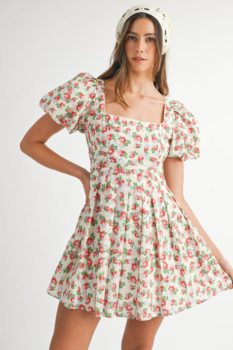 We Found Love Floral Mini Dress