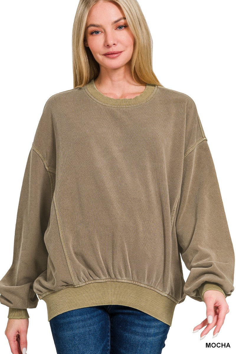 Cozy Cuddles Fleece Pullover in Mocha