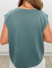 Load image into Gallery viewer, Caught Up In This Moment Scuba Sleeveless Top in Ash Jade