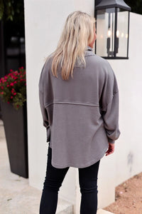 Jadelynn Brooke Ready or Not Waffle Quarter Zip Graphite