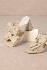 Young Wild & Free Double Bow Strap Heels