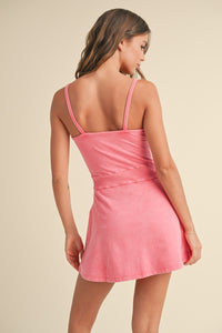 Give Me A Chance Mineral Wash Cami Dress in Pink