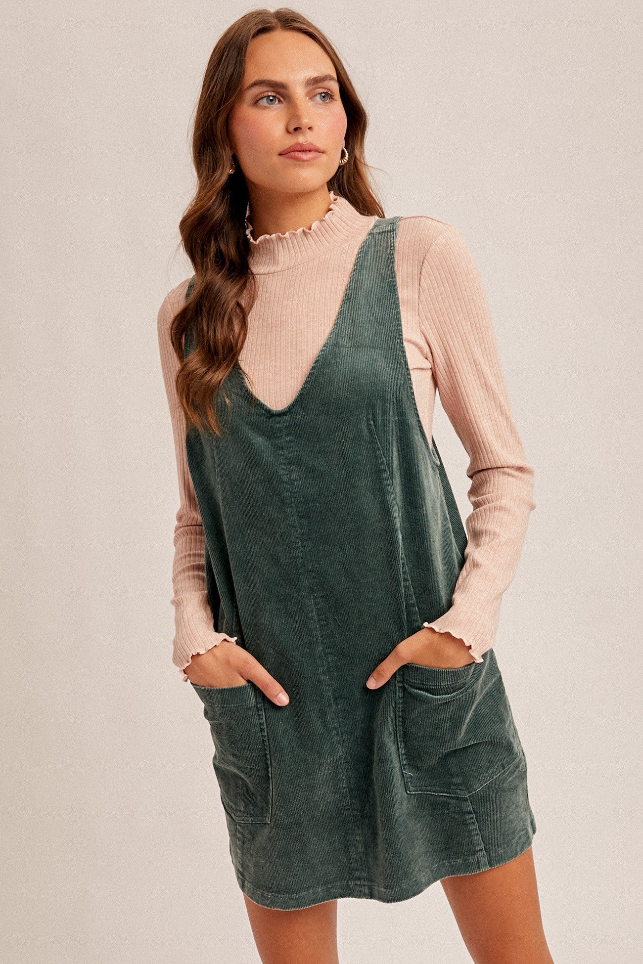 Mistakes Corduroy Pinafore Overall Dress