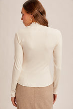 Load image into Gallery viewer, Wanna Change Mock Neck LS Top in Ivory