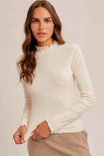 Load image into Gallery viewer, Wanna Change Mock Neck LS Top in Ivory