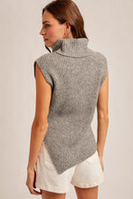 Load image into Gallery viewer, She Said High Neck Asymmetrical Sweater Vest Top