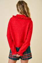 Load image into Gallery viewer, Take A Minute Ruffle Collar Knit Cardigan Sweater