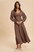 Load image into Gallery viewer, Straight And Narrow Sweetheart Floral Maxi Dress in Mocha