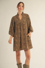 Load image into Gallery viewer, Got It If You Want it Leopard Babydoll Dress