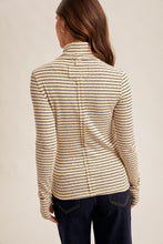Load image into Gallery viewer, Turned Upside Down Stripe Turtle Neck LS Top