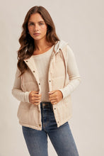 Load image into Gallery viewer, Knew Better Contrast Trimmed Puffer Vest with Hoodie