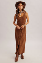 Load image into Gallery viewer, Saying My Name Button Down Corduroy Maxi Dress