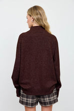 Load image into Gallery viewer, Talk You Out Of Leaving Mock Neck Sweater in Red Wood