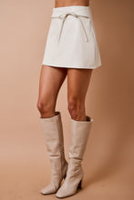 Load image into Gallery viewer, I Can't Mini Skort With Overlay and Tie Detail in Ecru