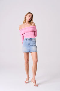 Here We Go Again Mini Denim Skirt