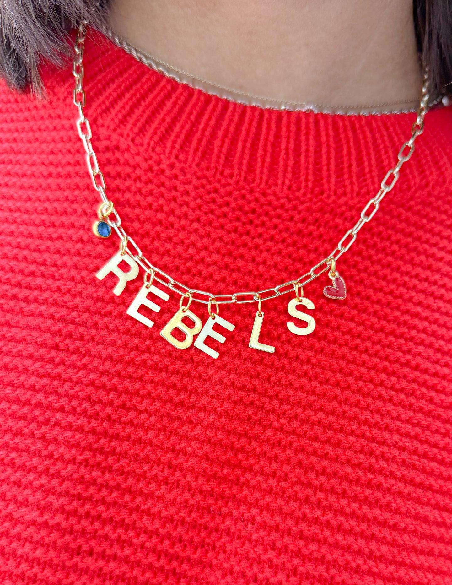 Game Day Trendy Charm Necklace - Rebels