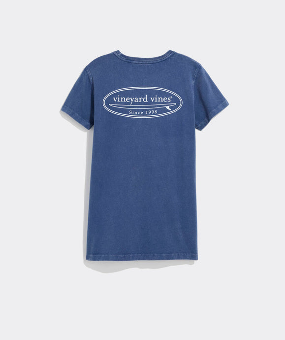 Vineyard Vines Drift Dye Surf Short Sleeve Tee in Moonshine