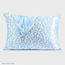 Load image into Gallery viewer, Kitsch x Bridgerton Standard Satin Pillowcase Toile De Blue