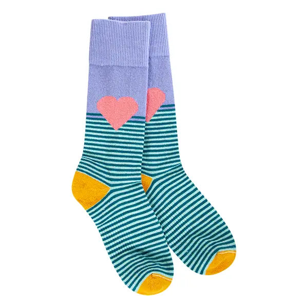 World's Softest Socks Woods Crew Ice Blue Multi