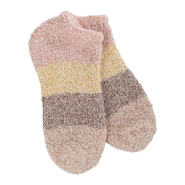 World's Softest Socks Cozy Low in Rose Multi