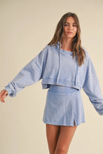 Load image into Gallery viewer, All Day Long Mineral Wash Pullover Hoodie in Lavender Blue