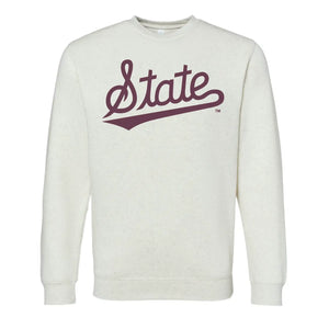 State Script Youth Sweatshirt in Heather Natural