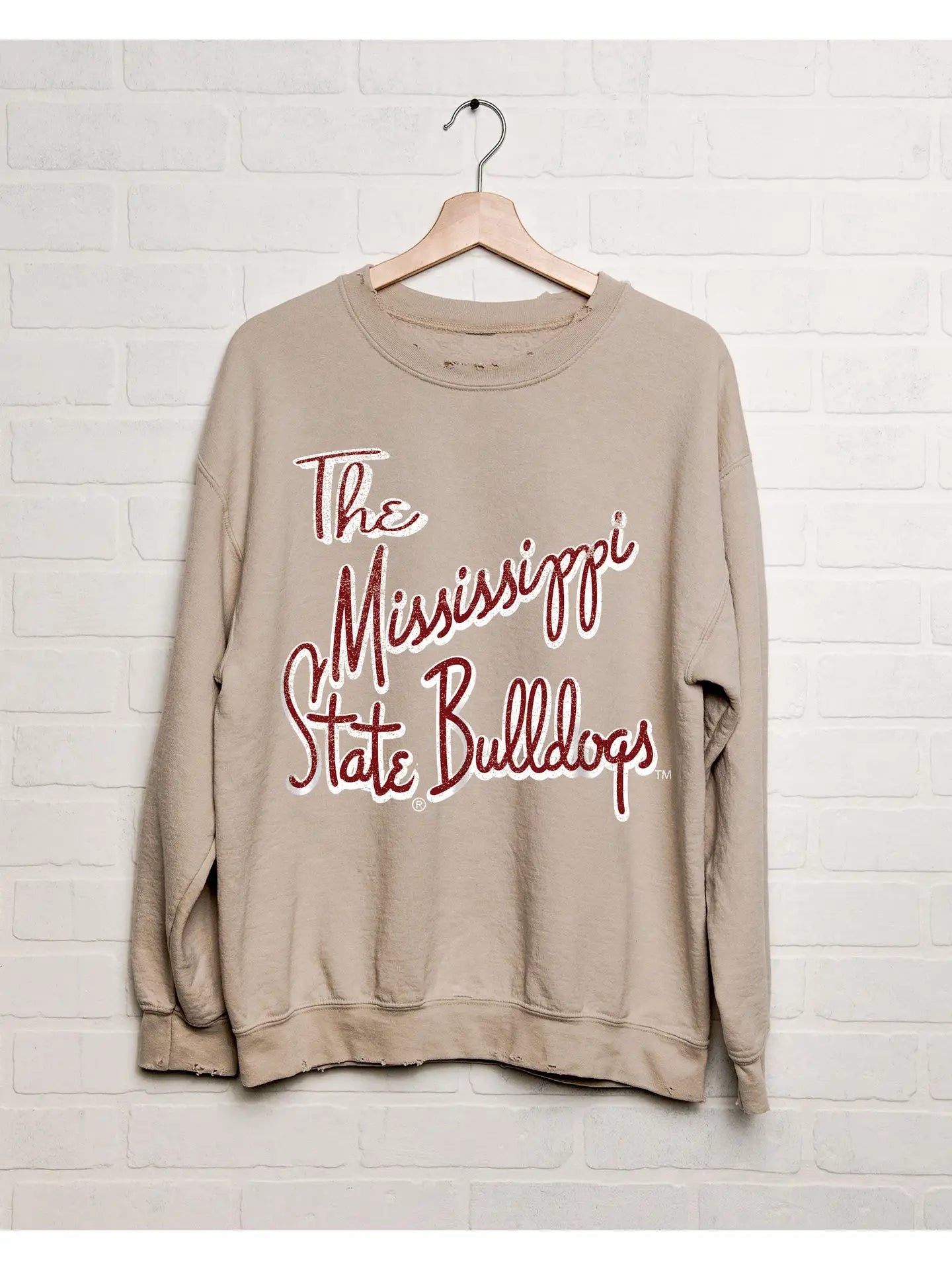 Mississippi State Bulldogs Beverly Sand Thrifted Sweatshirt