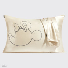 Load image into Gallery viewer, Kitsch &amp; Mickey and Minnie Mrs. Mouse Standard Satin Pillowcase