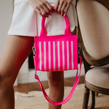 Load image into Gallery viewer, Structured Striped Mini Handbag in Hot Pink