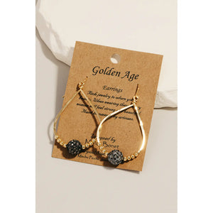 Teardrop Cutout Bead Earrings