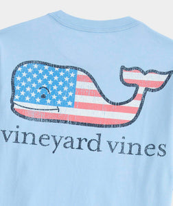 Vineyard Vines Whale Short Sleeve Pocket Tee in Jake Blue