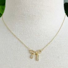 Load image into Gallery viewer, Simply Shine Gold Bow Necklace