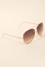 Load image into Gallery viewer, Oversized Double Bridge Fashion Aviator Sunglasses Brown