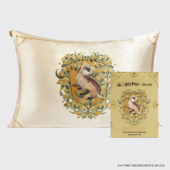 Harry Potter x Kitsch Hufflepuff Standard Satin Pillowcase