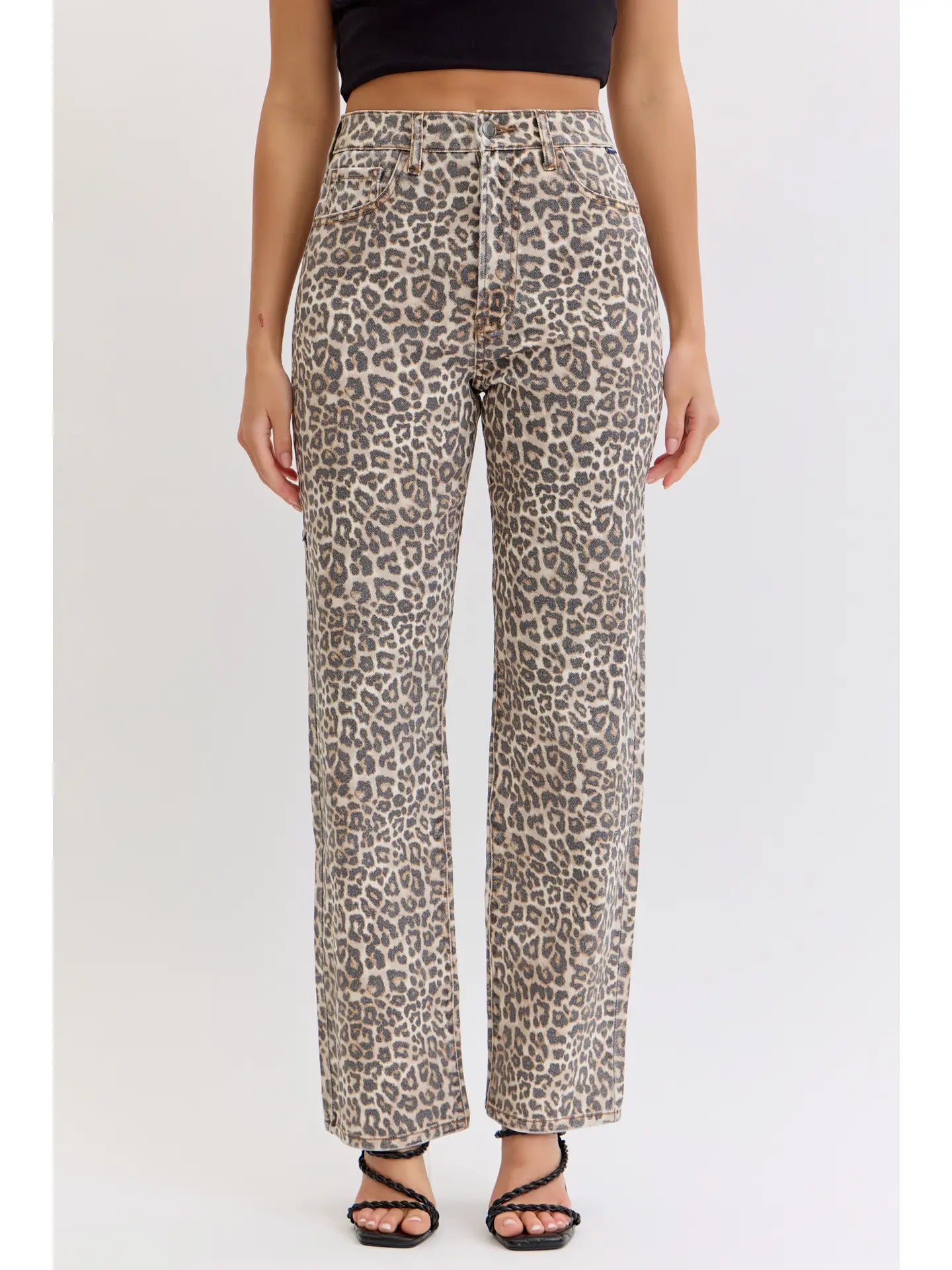 The World Is Spinning Leopard Jeans