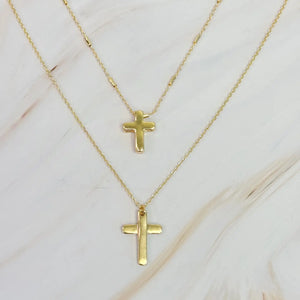 Lovely Days Gold Chain Cross Necklace Set