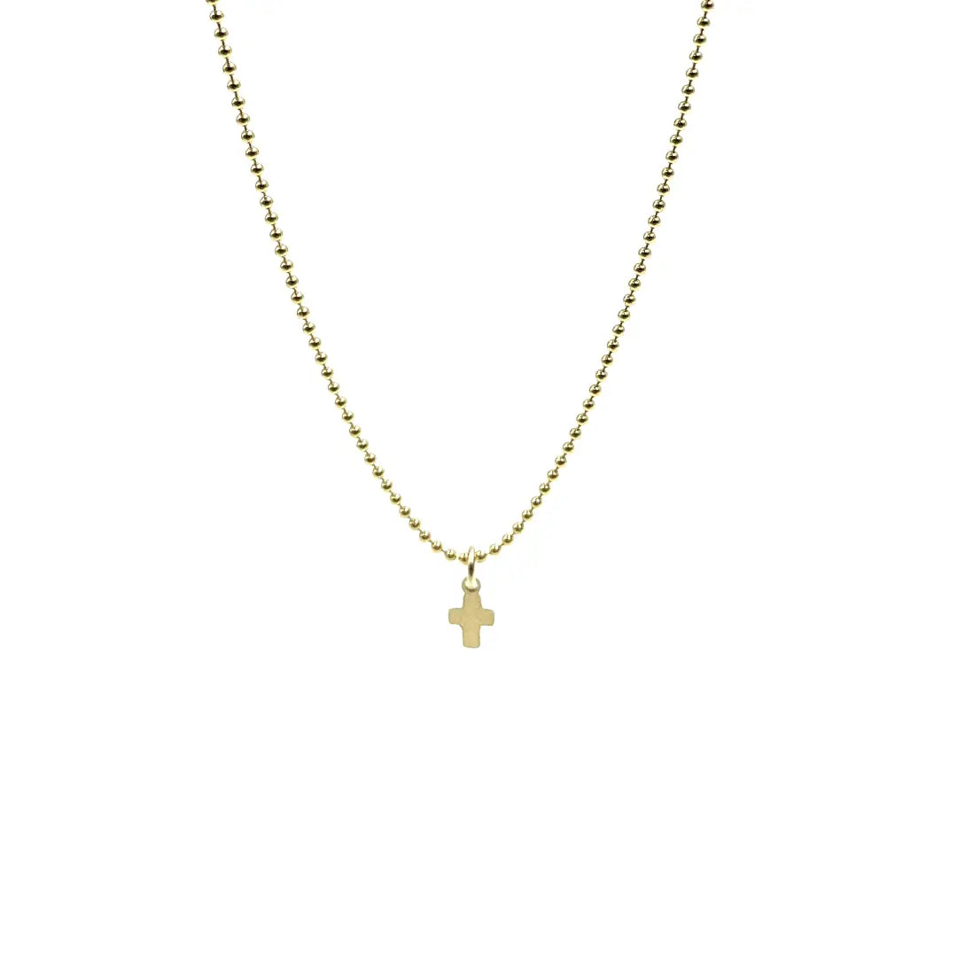 Erin Gray 14k Gold Filled Baby Bliss Luxe Cross Necklace