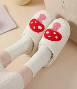 Valentine's Day Plush Mushroom Slippers