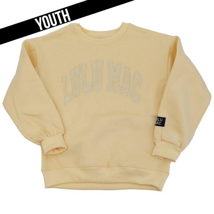 Lulu Mac Youth Mono Sweatshirt in Butter
