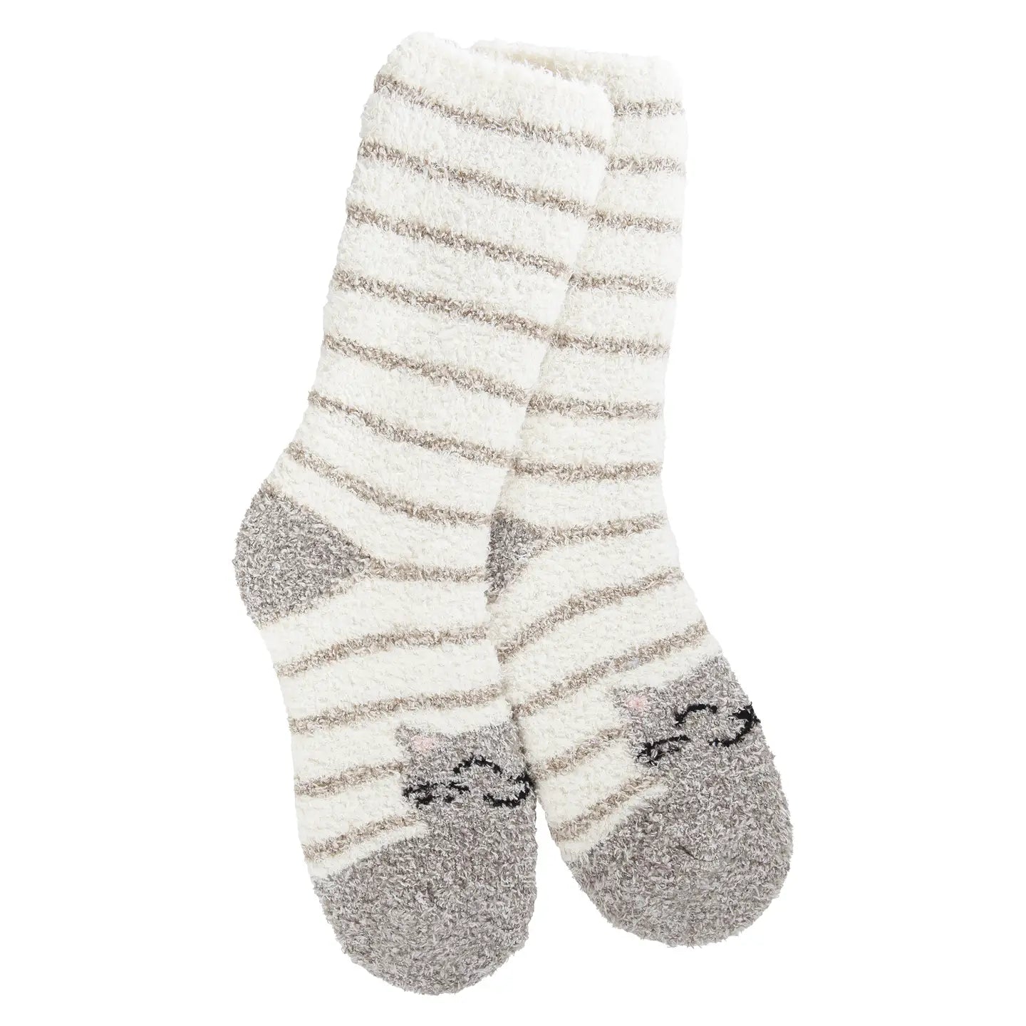 World's Softest Socks Fireside Cat Stripe