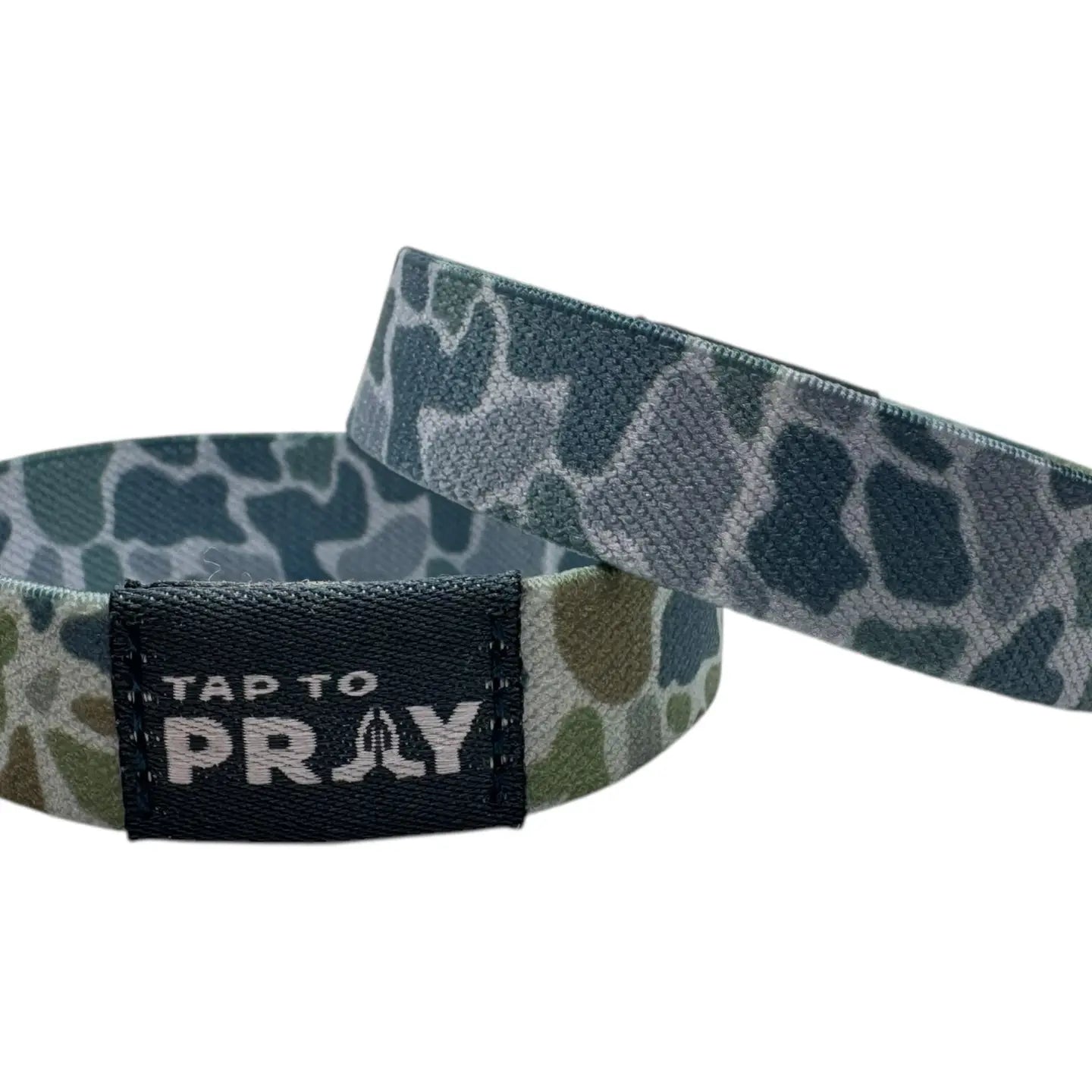 Versible River Rock Camo Moss & Slate Tap to Pray Wristband