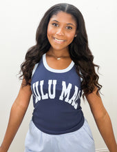 Load image into Gallery viewer, Lulu Mac Logo Tank in Navy/Lt Blue