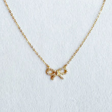 Load image into Gallery viewer, Classy Shining Bow Gold Necklace