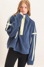 Load image into Gallery viewer, I'm All You Need 1/2 Zip Fleece Pullover in Navy